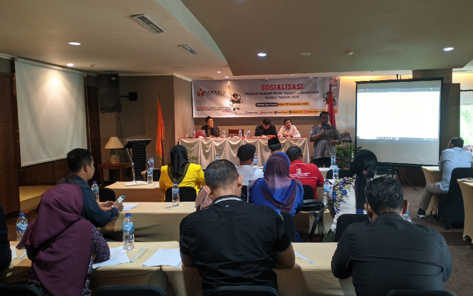 Bawaslu Dumai Melaksanakan Sosialisasi Hukum Bagi Peserta Pemilu 2024