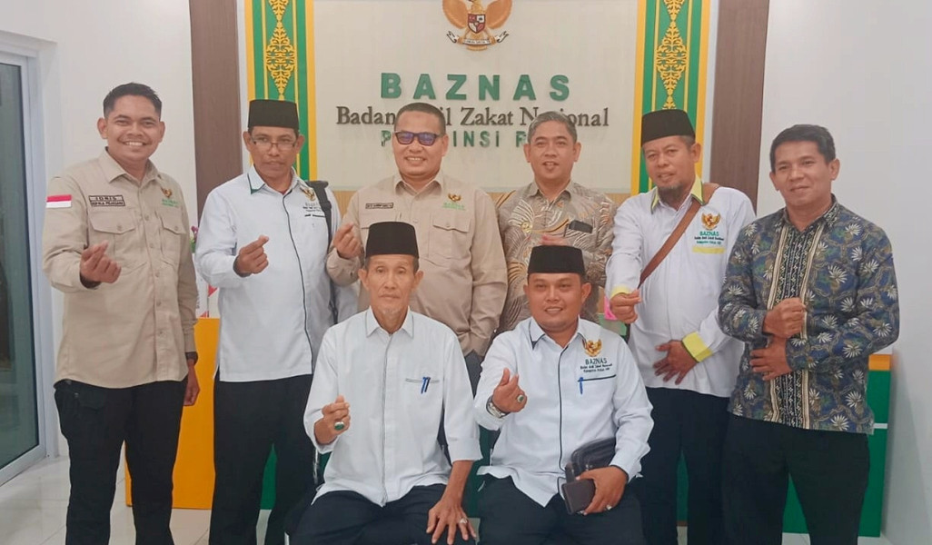 Tingkatkan Etos Kerja, Komisioner Baznas Rohil Lawatan ke Baznas Riau