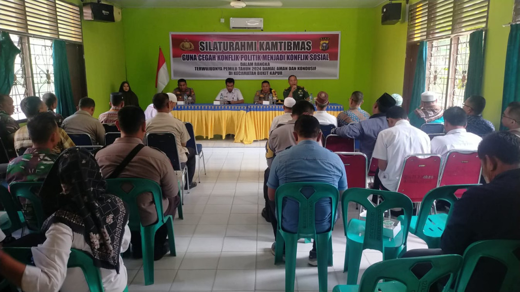 Dukung Pemilu Damai, Danramil 02 BK Penuhi Undangan Polsek Bukit Kapur