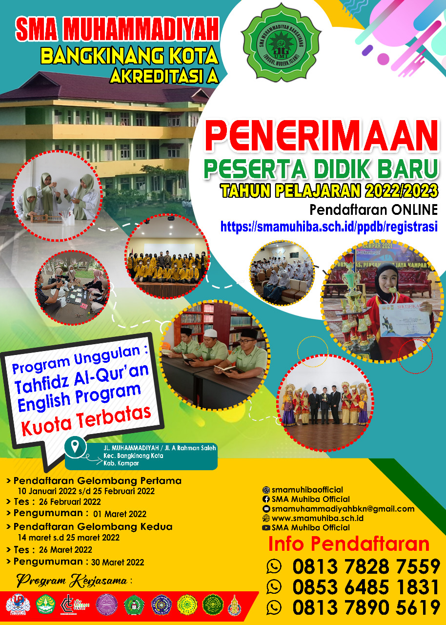 SMA Muhammadiyah Bangkinang Membuka Pendaftaran Siswa Baru