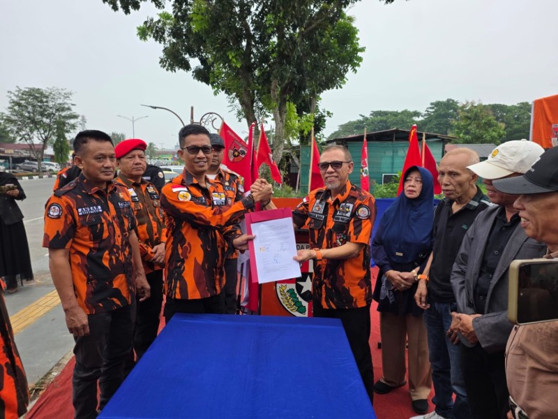 Hibah Lahan dari Kader, MPC Pemuda Pancasila Dumai Resmikan Lokasi Pembangunan Sekretariat