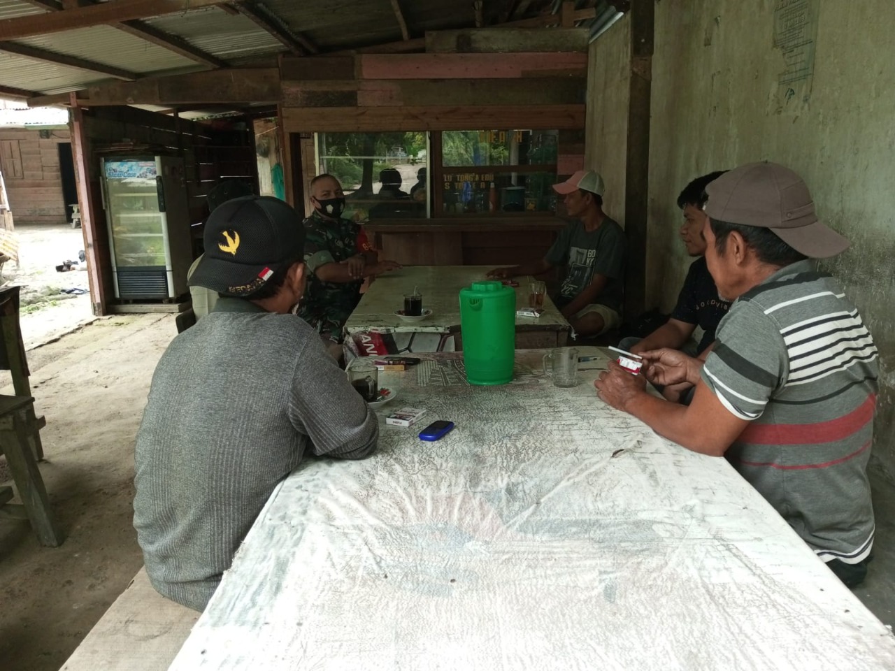 Babinsa Bagan Besar Komsos Dengan Buruh SPSI