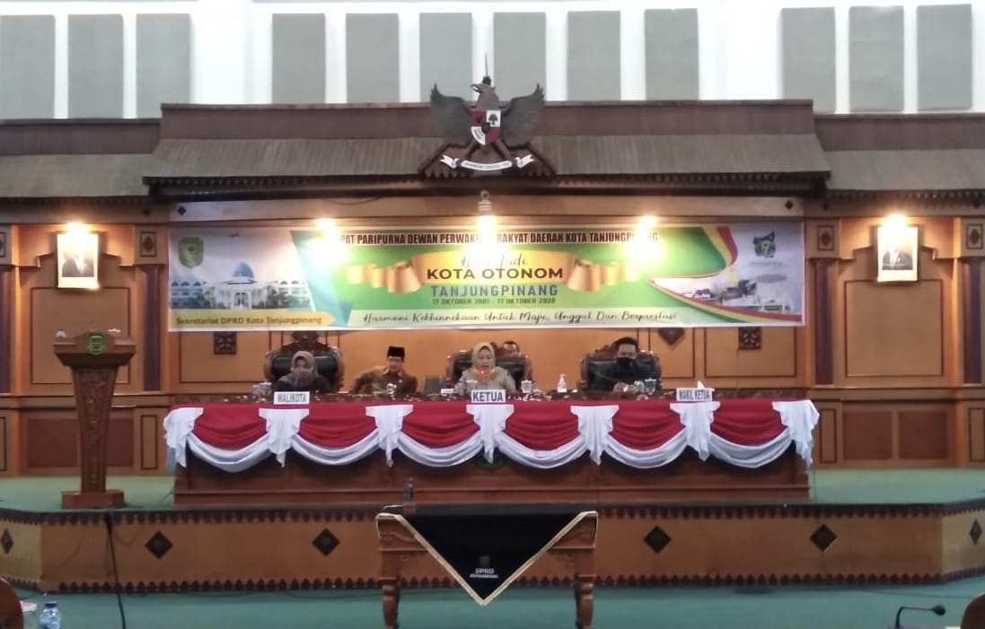 DPRD Kota Tanjungpinang Gelar Rapat Paripurna Bahas Rancangan KUA-PPAS APBD