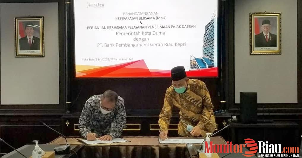 Pemko Dumai dan PT. Bank Riau Kepri Tandatangani MoU Penerimaan Pajak Daerah