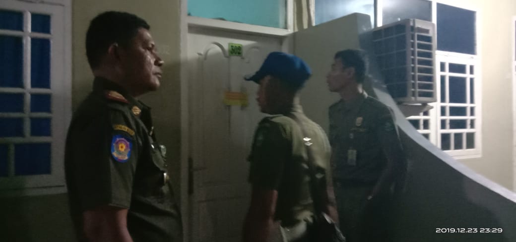 Satpol PP kecamatan Mandau Menggelar Razia Pekat