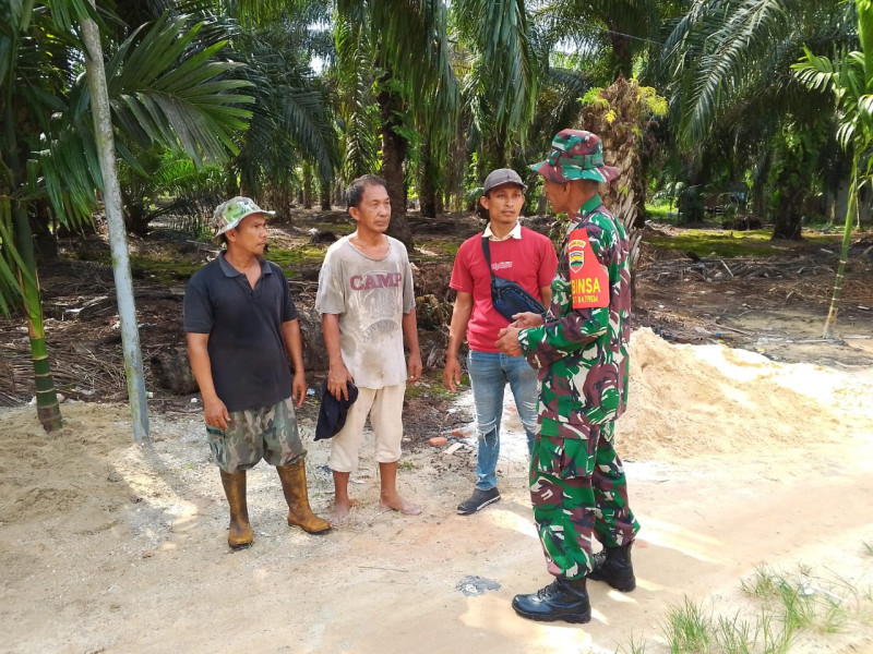 Babinsa Koramil-01 Dumai Tegas Cegah Karhutla di Wilayah Rawan RT 3