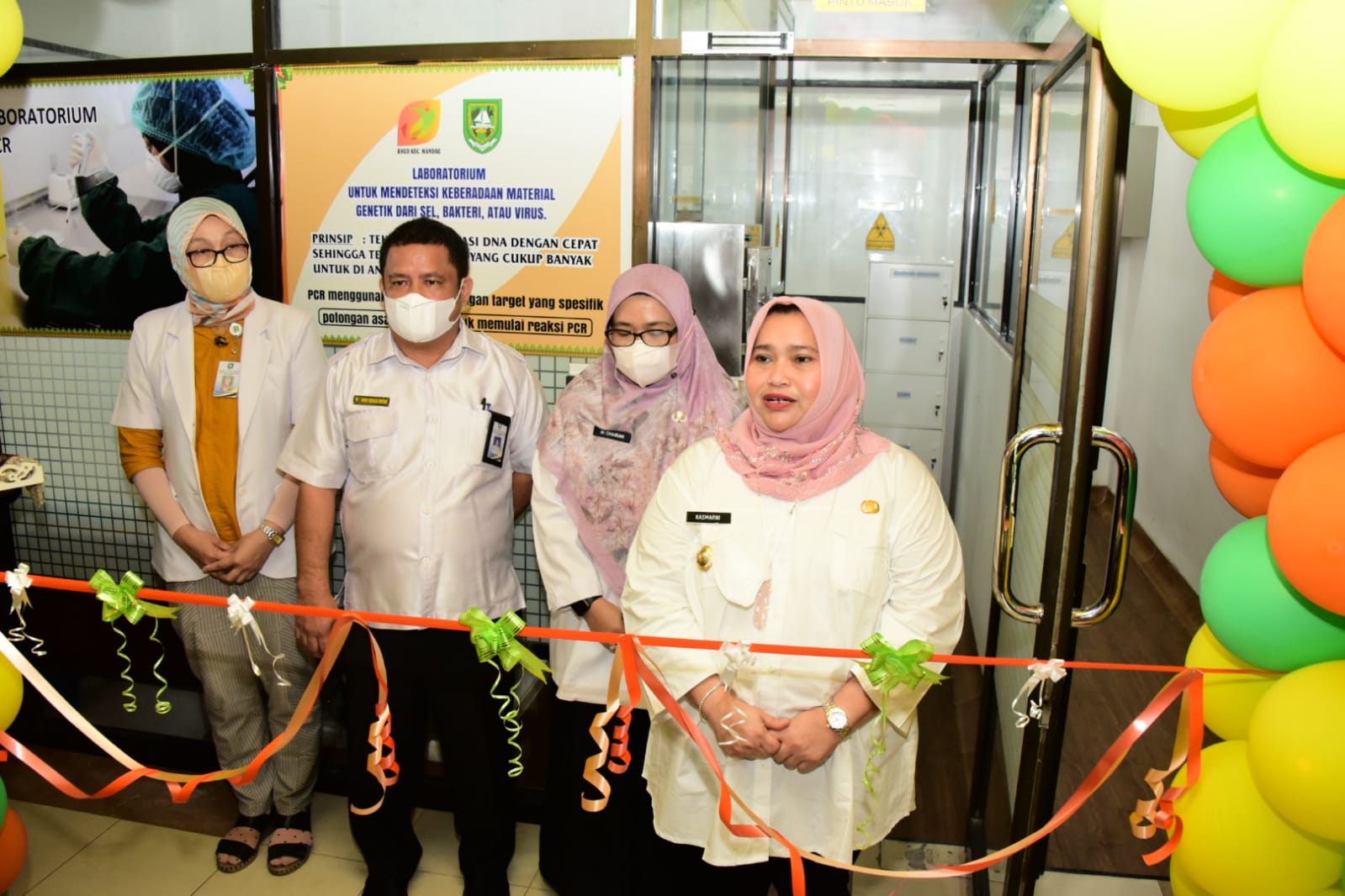 Bupati Kasmarni Resmikan Laboratarium PCR RSUD Mandau