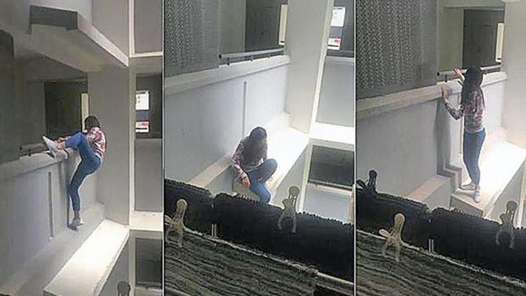 Dilarang Masuk Sama Mantan Pacar, Perempuan ini Nekat Panjat Apartemen