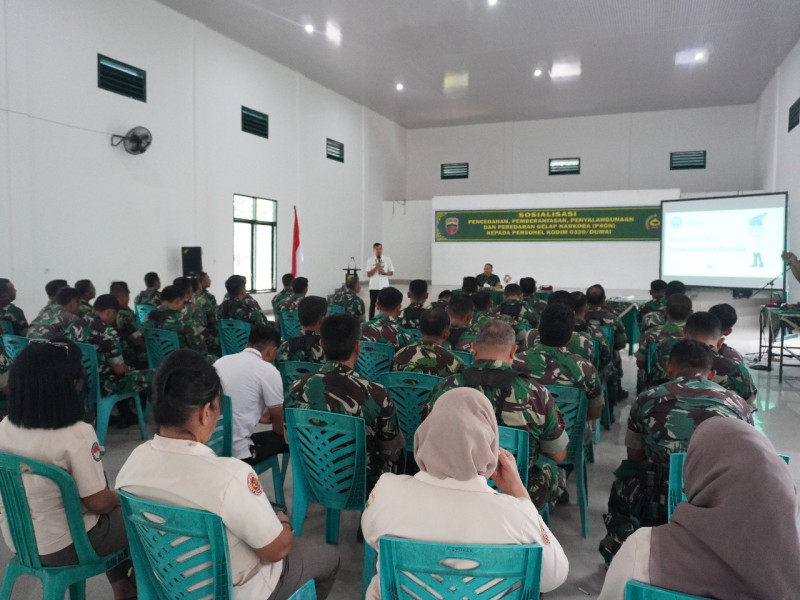Kodim 0320/Dumai Gelar Sosialisasi P4GN Untuk Cegah Penyalahgunaan Narkoba