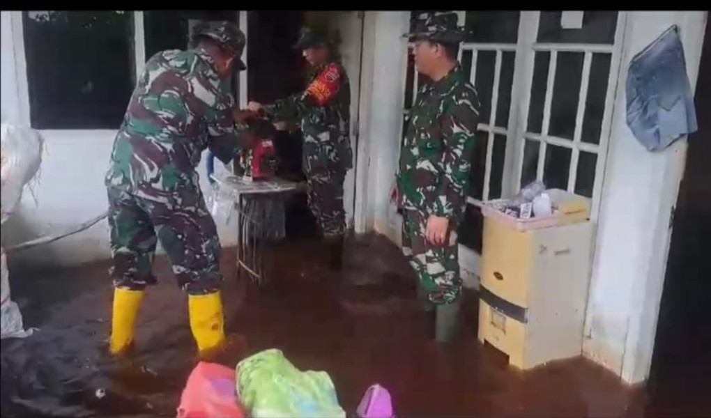 Personil Kodim 0320/Dumai Tetap Siaga Untuk Keadaan Darurat Banjir