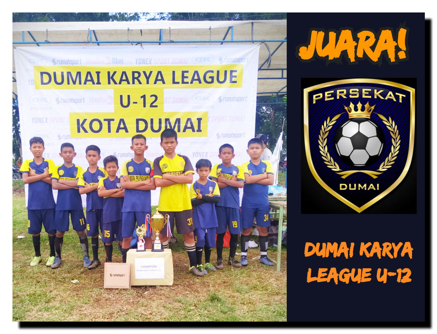 Dumai Karya League U-12 Berakhir, SSB Persekat Dumai Juara