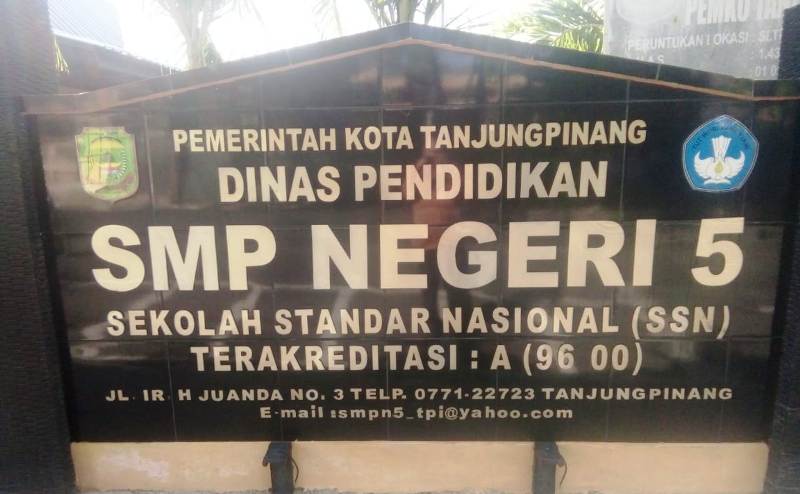 SMP Negeri 5 Tanjungpinang, Sekolah Standar Nasional Berprestasi
