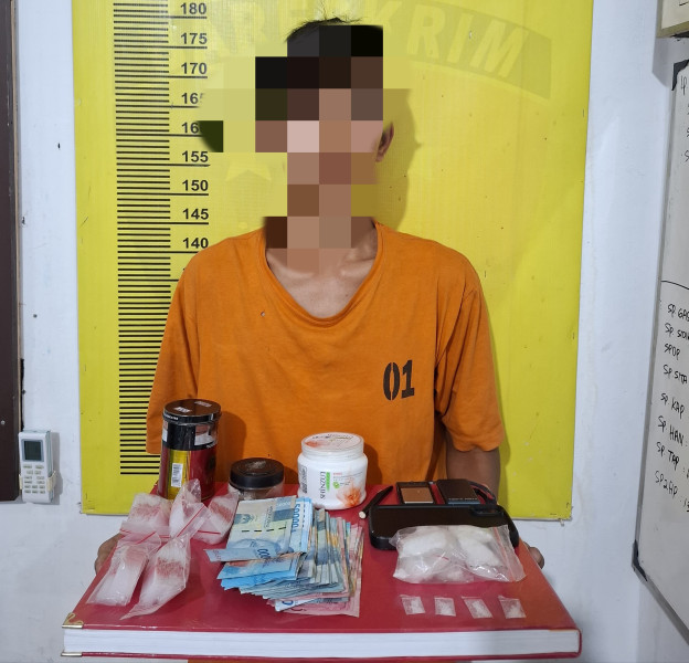 Edarkan Sabu Seberat 48 Gram, Reskrim Polsek Batang Gansal Ringkus Hamzah Harahap