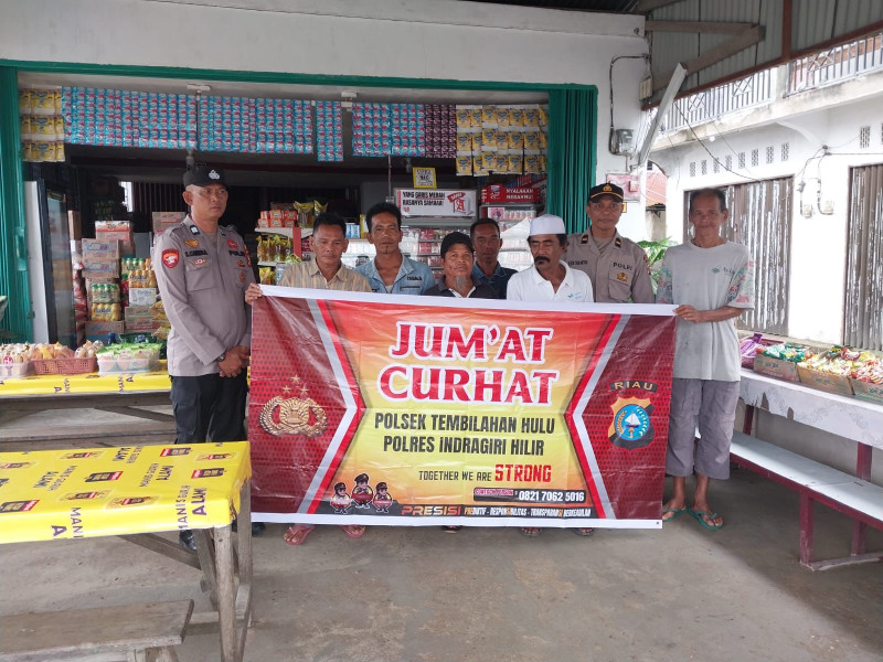Polsek Tembilahan Hulu Laksanakan Jumat Curhat di Jalan Gerilya Parit 7