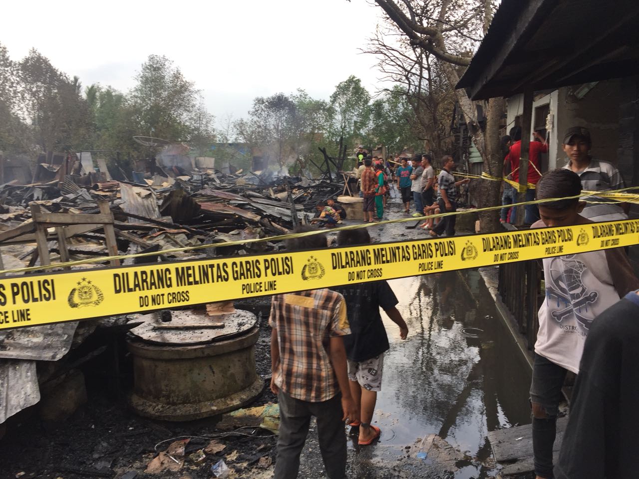 Puluhan Rumah di Tembilahan Terbakar