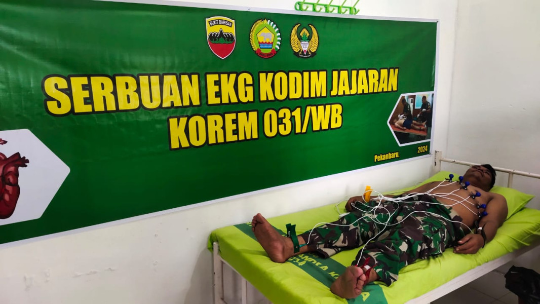 Serbuan EKG, Dandim 0320/Dumai Ingin Memastikan Seluruh Personil Dalam Keadaan Sehat