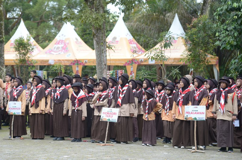 542 Anggota Pramuka JSIT Riau Ikuti Kemah Wilayah III