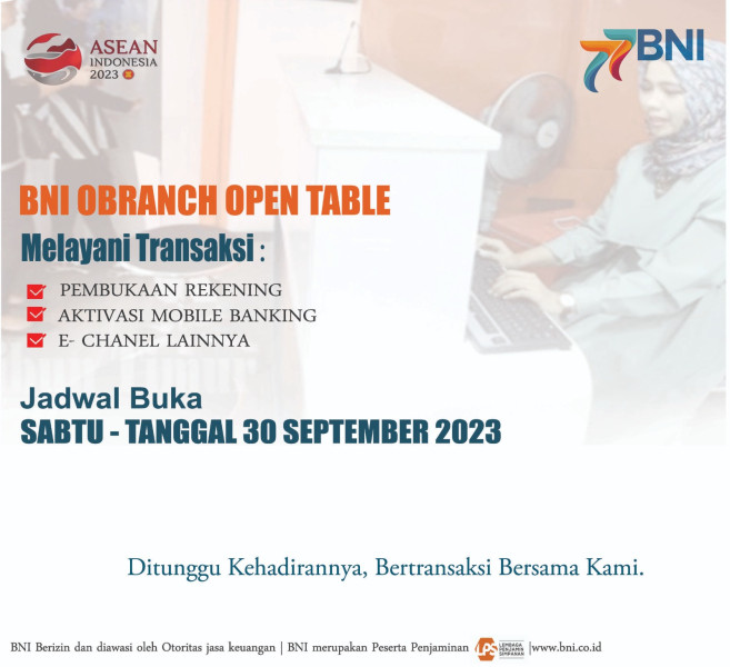 BNI Obranch Open Table berlangsung Besok Hari di Tembilahan