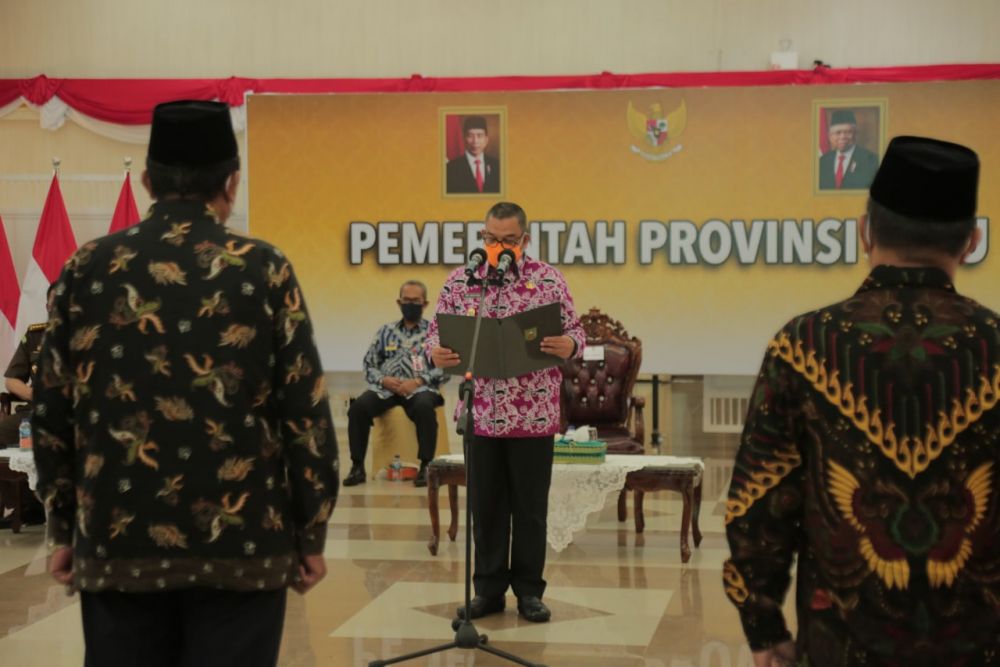 Wagubri Ajak FKUB Riau Sosialisasikan Prokes