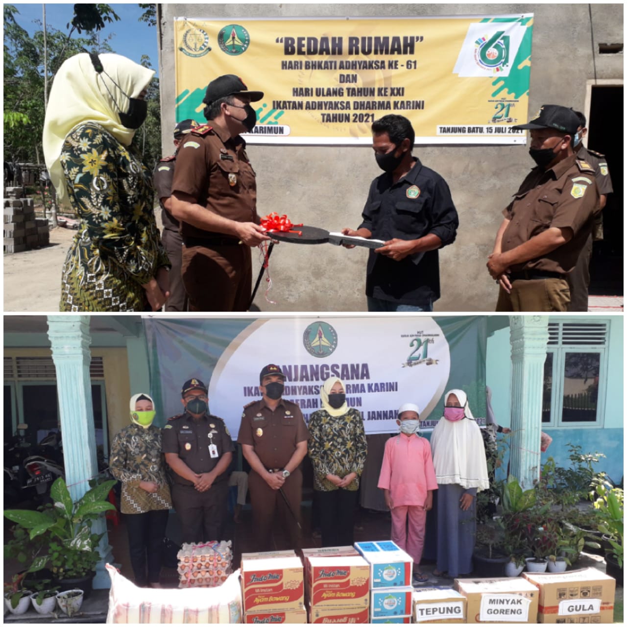 Kajari Karimun Bedah Rumah Heri dan Sambangi Panti Asuhan 