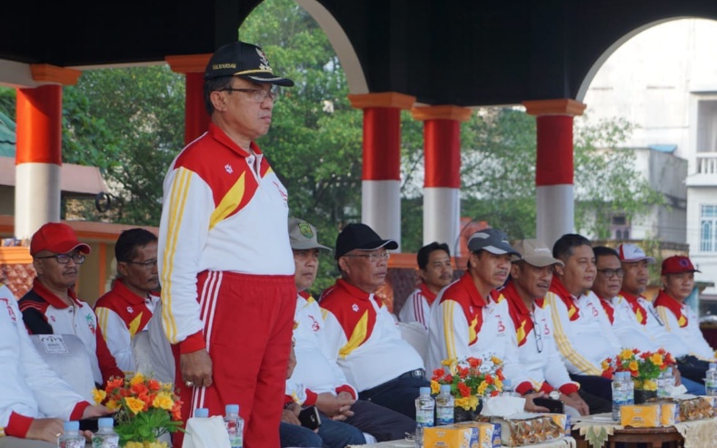 HUT RI Ke-73, Bupati Inhil Hadiri Upacara Pencanangan Serangkaian Kegiatan