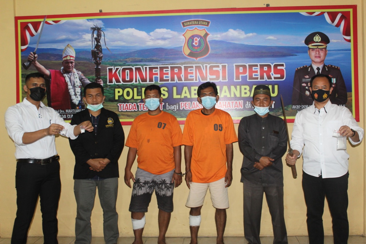 Dua Terduga Anggota ''Man Batak'' Diringkus Satnarkoba Polres Labuhanbatu
