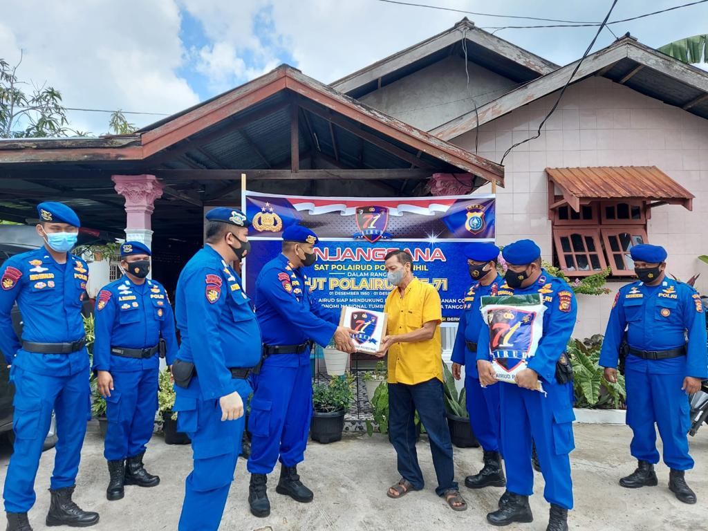 HUT ke-71, Polairud Polres Inhil Salurkan Bantuan Sembako ke Panti Asuhan