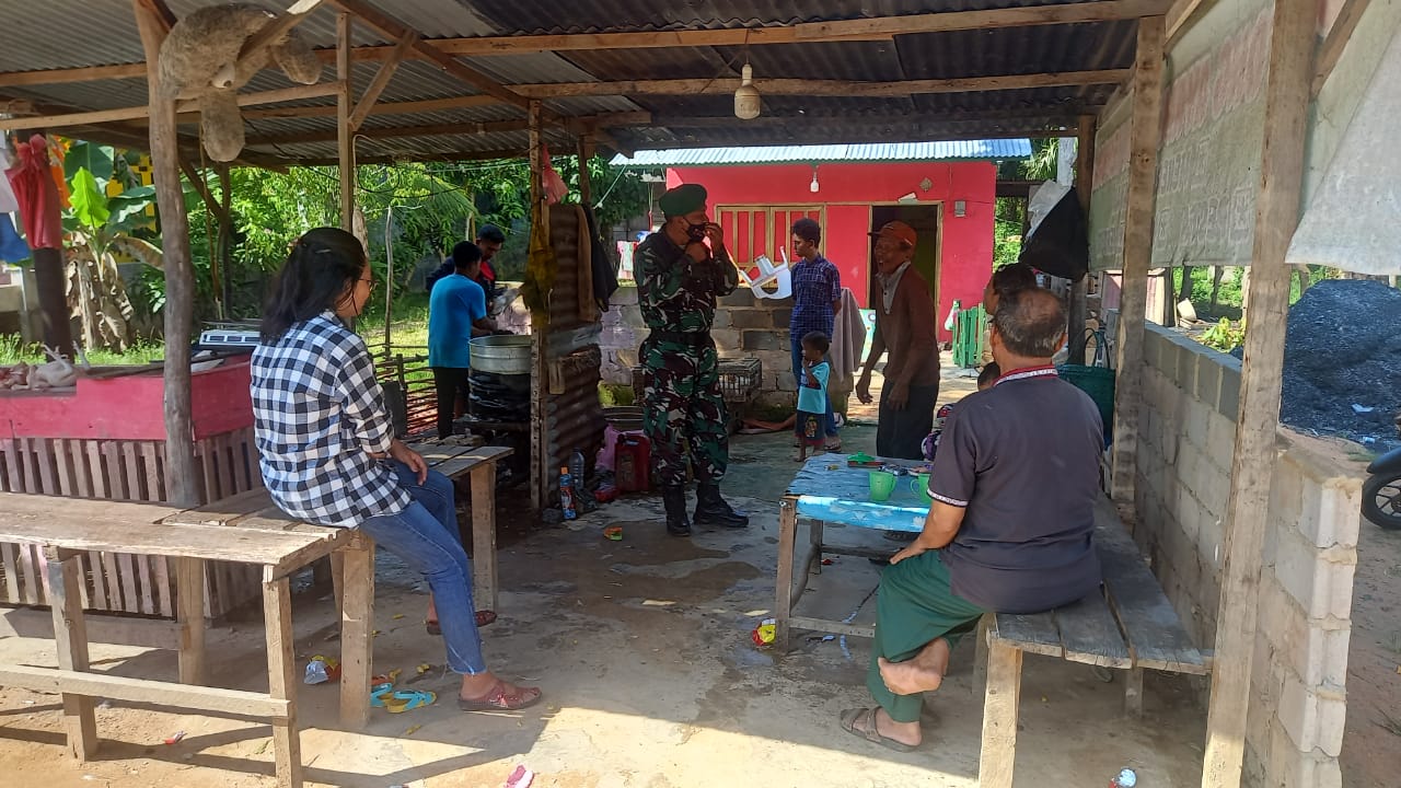 Sertu M.Aslim Himbau Masyarakat Untuk Menerapkan 3 M