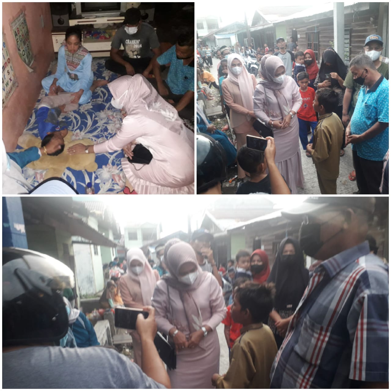 Cahrli Dona Melayat Bocah Korban Tenggelam