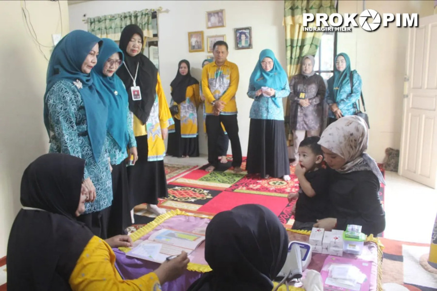 PJ Ketua TP PKK Inhil Fokus Perhatikan Balita Stunting di Posyandu Mawar Putih
