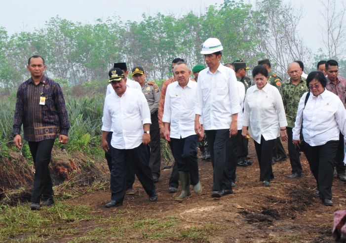 Presiden RI Joko Widodo Tebar 750 Ribu Benih Ikan Di Sungai Siak