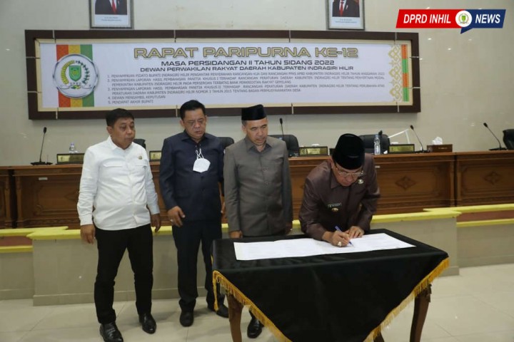 Lima Agenda Dibahas dalam Rapat Paripurna ke-12 di DPRD Inhil