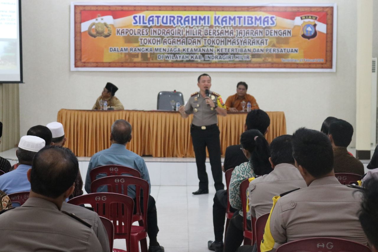 Polres Inhil Silaturrahmi dengan Tokoh Agama dan Masyarakat