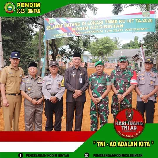 Dandim 0315/Bintan dan Walikota Tanjungpinang Dampingi Danrem 033/WP Tinjau Lokasi TMMD Ke 107