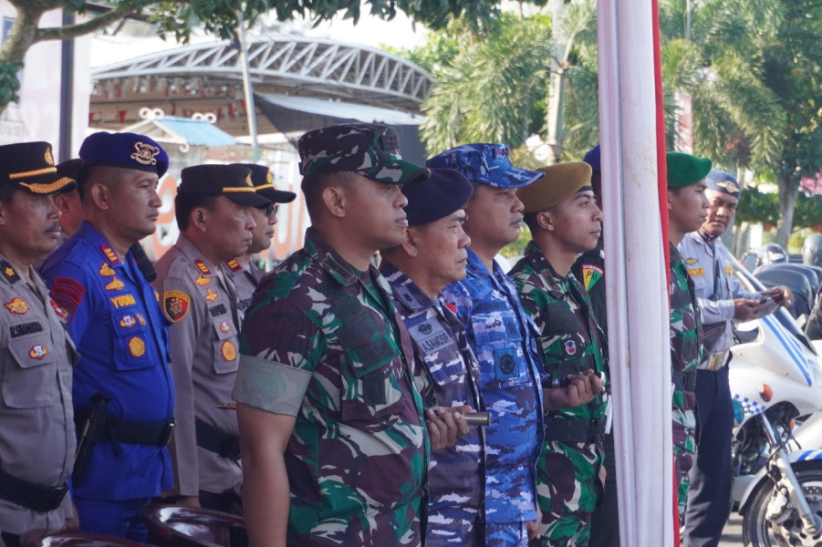 Dandim 0320/Dumai Ikuti Apel Tiga Pilar Pengamanan Pemilu 2024