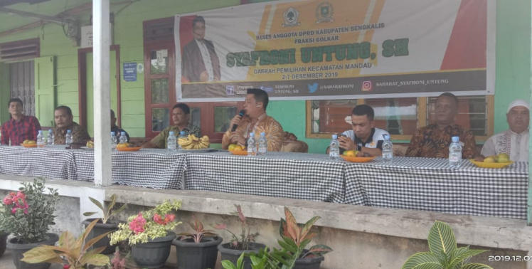 Anggota DPRD Syafroni Untung Reses di Jalan Pelita Duri