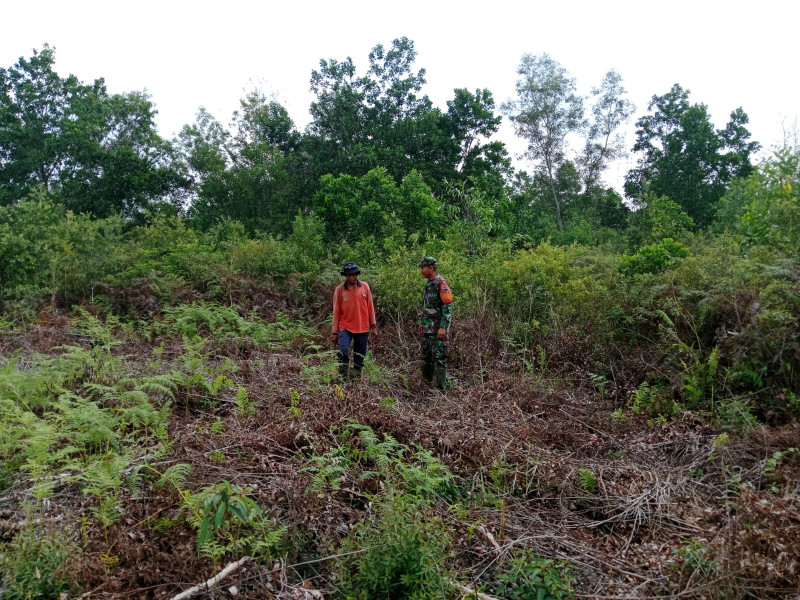 Sertu Samsuddin Siregar Berikan Sosialisasi Terkait Pencegahan Karhutla