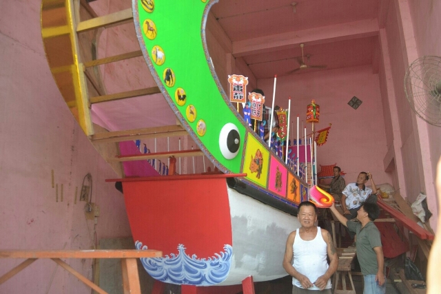 Jelang Ritual Bakar Tongkang, Replika Kapal Hampir Selesai