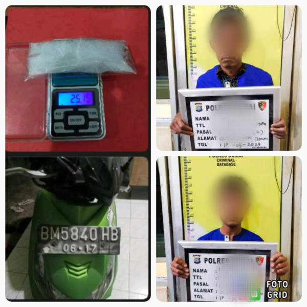 Polres Dumai Kembali Amankan Dua Terduga Pelaku Penyalahgunaan Narkoba