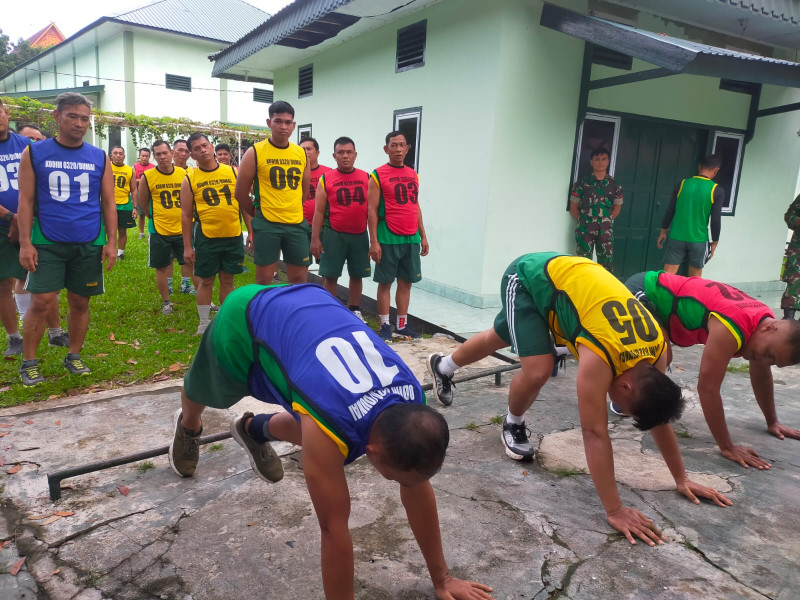 Dandim 0320/Dumai Pimpin Test Kesemaptaan Periodik I dan UKP Personel dan PNS Kodim 0320/Dumai