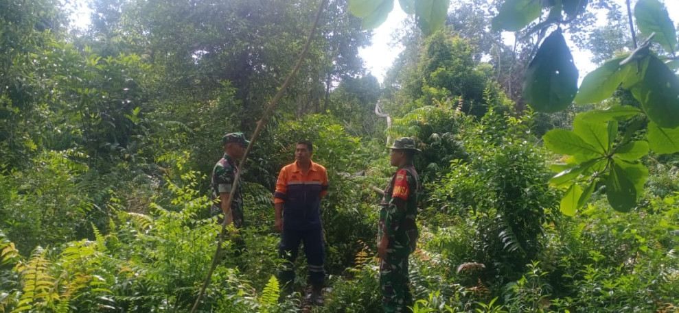 Pelaksanaan Monitoring Cegah Karhutla Oleh Personil Koramil 06 Merbau
