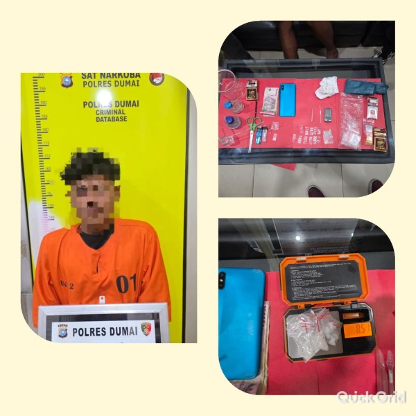 Unit Reskrim Polsek Bukit Kapur Polres Dumai Berhasil Ungkap Pelaku Pengedar Narkoba