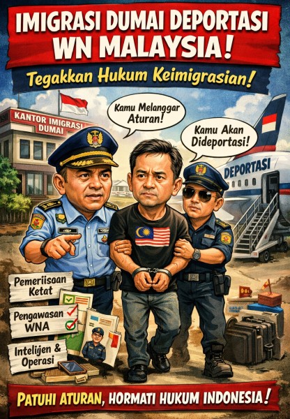 Jaga Kedaulatan, Imigrasi Dumai Deportasi WN Malaysia