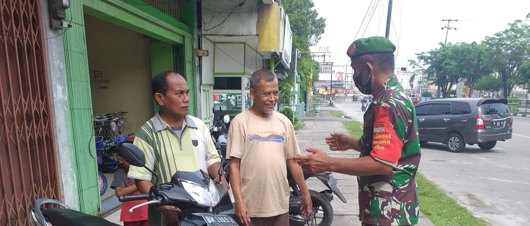 Serma RP Sianipar Terus Lakukan Sosialisasi Pencegahan Covid-19