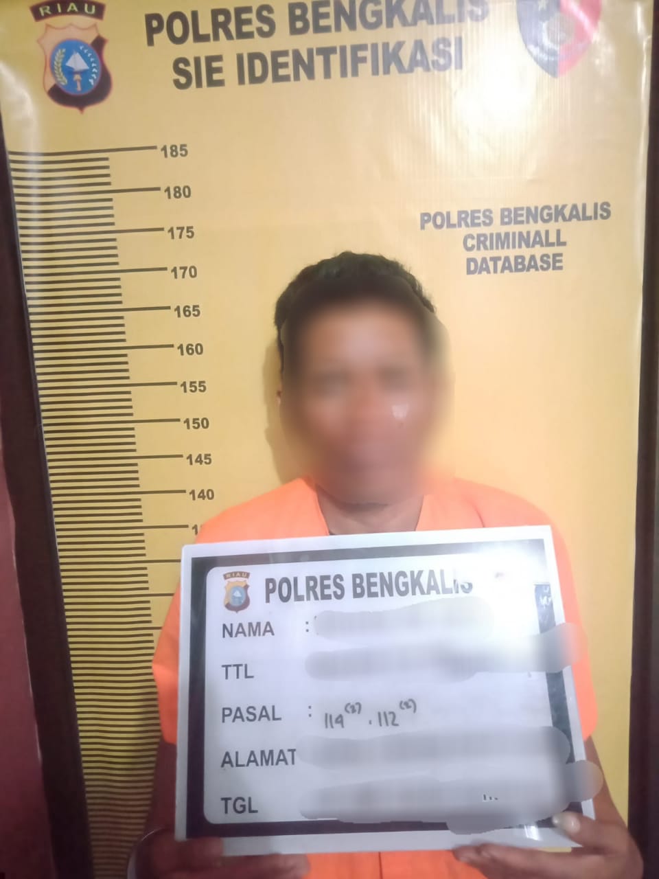 Satres Narkoba Polres Bengkalis Berhasil Bekuk DPO Narkotika Jenis Sabu Seberat 15 Kilogram