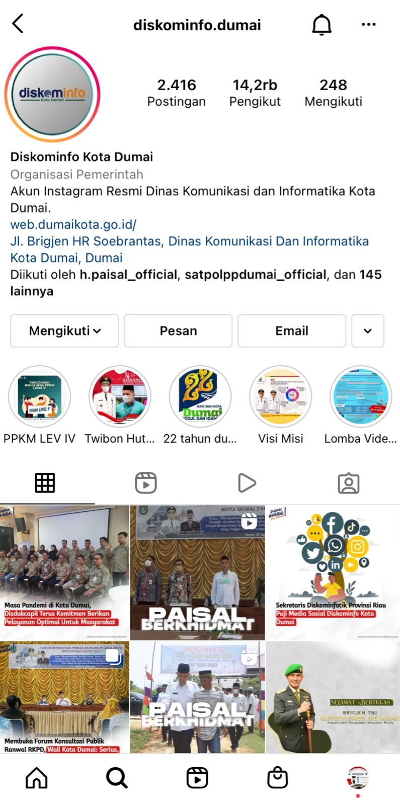 Sekretaris Diskominfotik Provinsi Riau Puji Medsos Diskominfo Kota Dumai