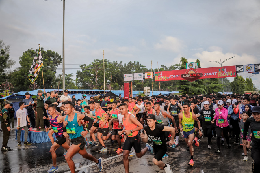Membludak, Diikuti Oleh Runner Dari Luar Kota, HJK Run 5K Tajaan Kodim 0320/Dumai Berlangsung Meriah