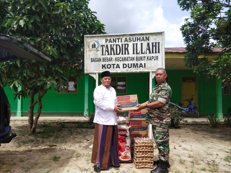 Alhamdulillah, Penyerahan Sembako Kodim 0320/Dumai ke Panti Asuhan Takdir Illahi Berjalan Lancar