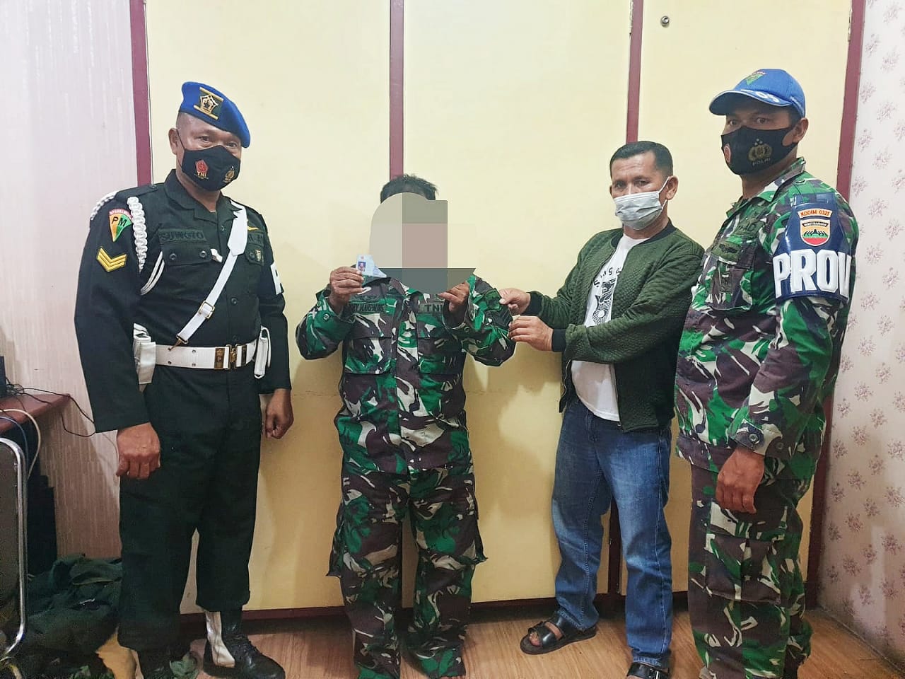 TNI Gadungan Bawa Sajam Diamankan di Polsek Bangko