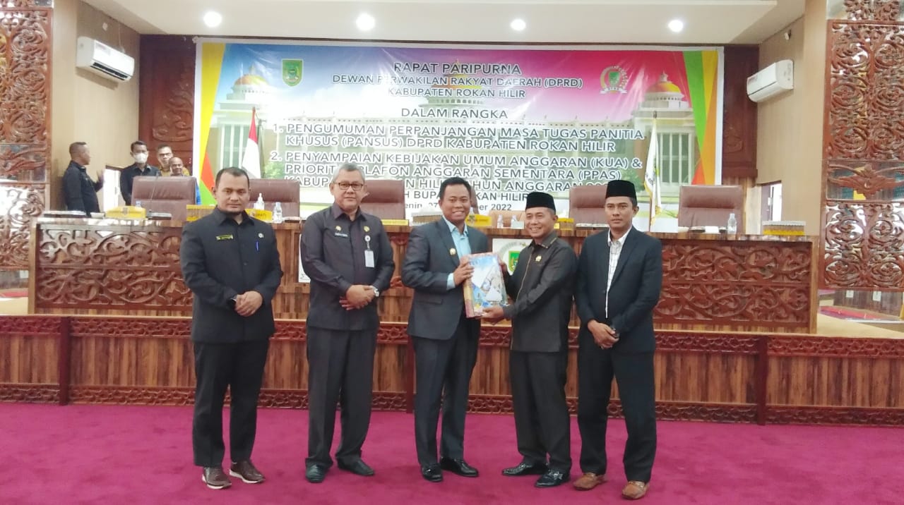 DPRD Rohil Bersama Pemkab Rohil Gelar Rapat Paripurna Penyampaian KUA dan PPAS TA 2023